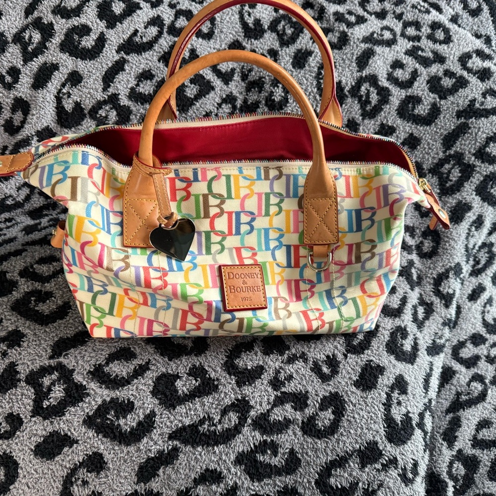 Dooney & Bourke Tan Satchel with Signature Style